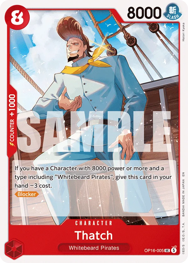 Thatch #OP16-005 The Time of Battle One Piece card