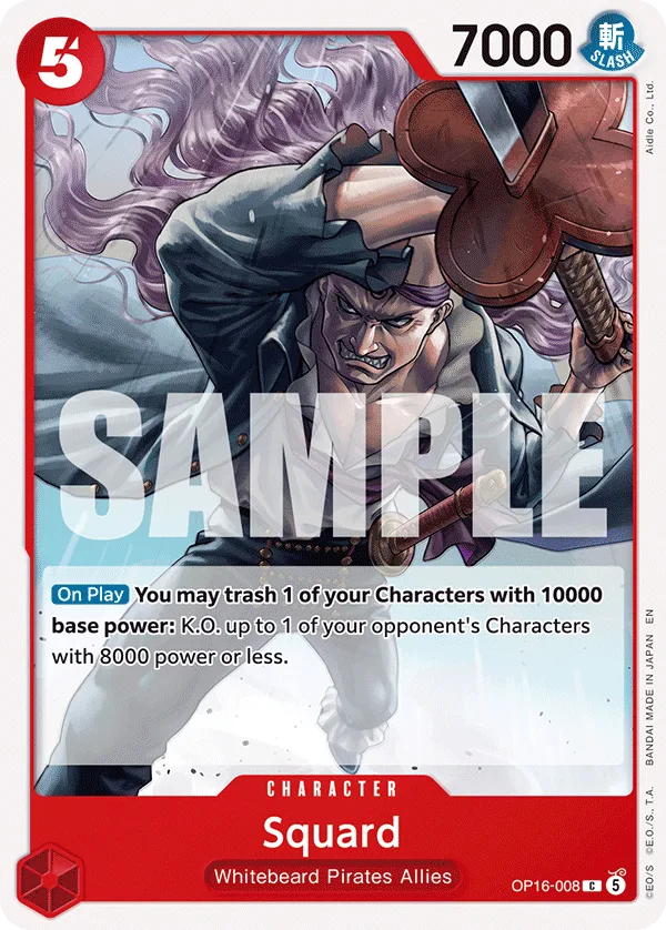 Squard #OP16-008 The Time of Battle One Piece card