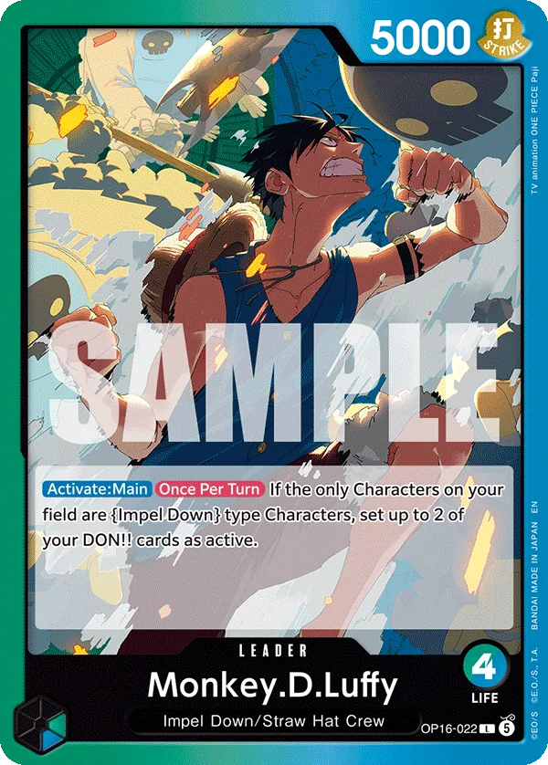 Monkey.D.Luffy #OP16-022 The Time of Battle One Piece card
