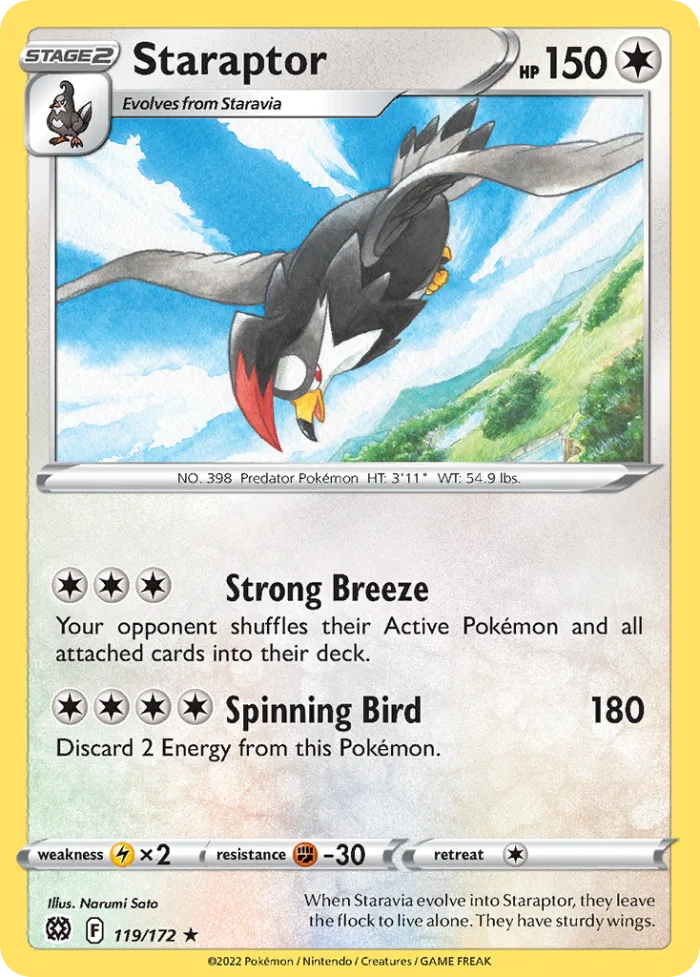Staraptor #119 Brilliant Stars Pokemon card