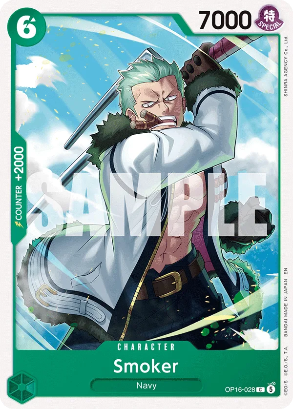 Smoker #OP16-028 The Time of Battle One Piece card