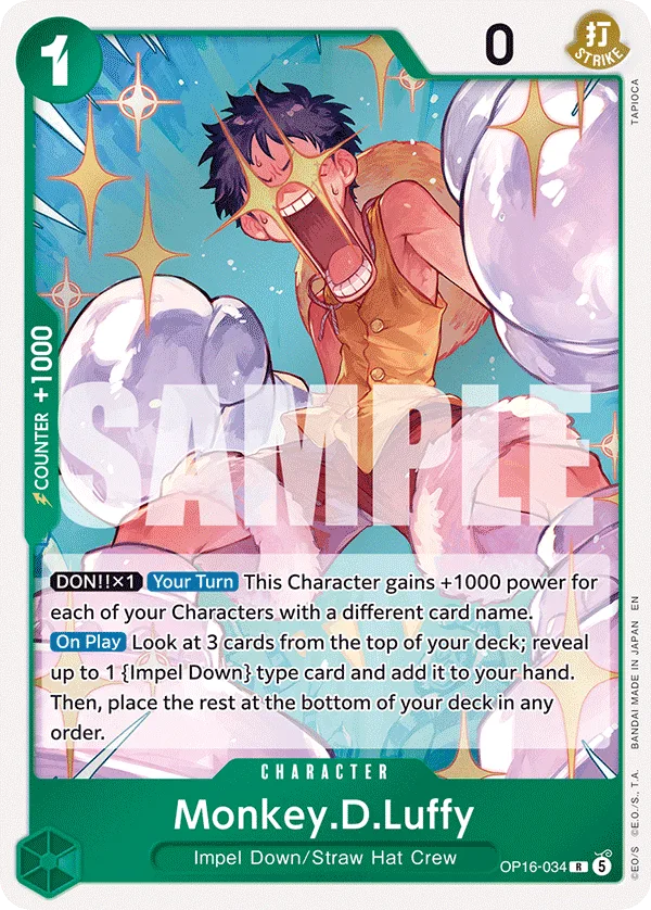 Monkey.D.Luffy #OP16-034 The Time of Battle One Piece card