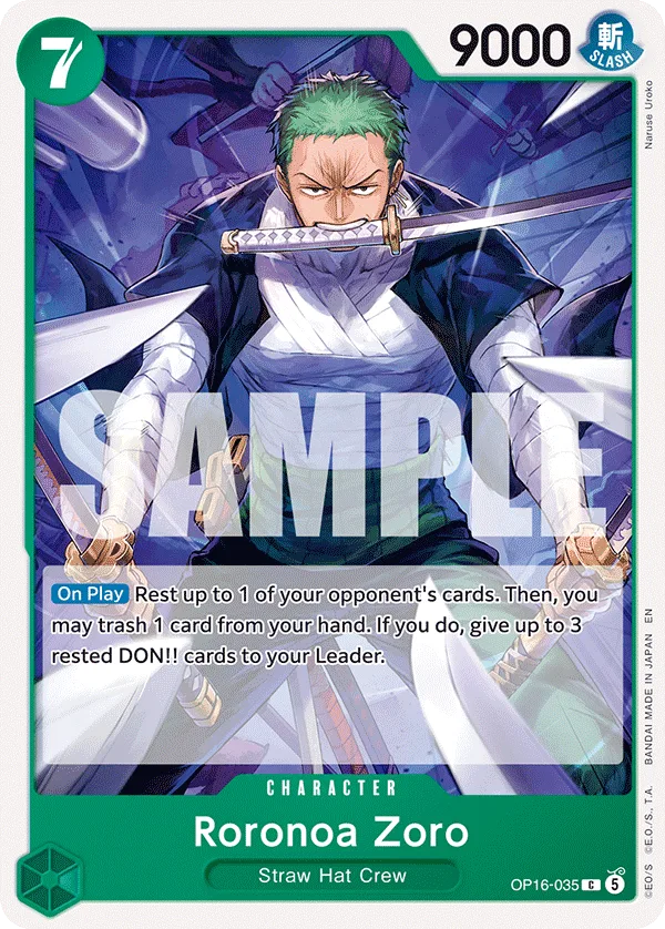 Roronoa Zoro #OP16-035 The Time of Battle One Piece card