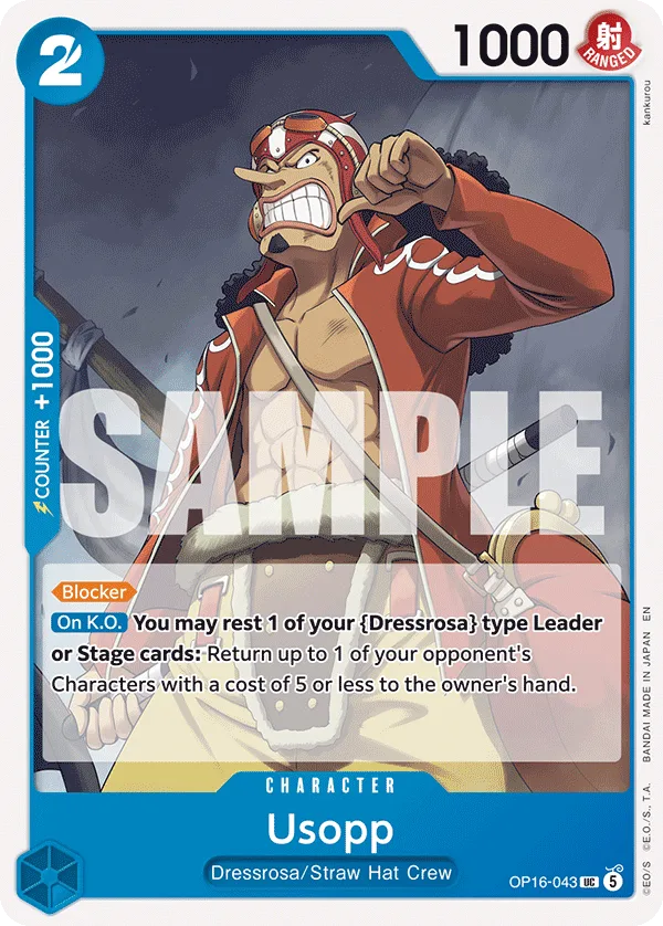 Usopp #OP16-043 The Time of Battle One Piece card