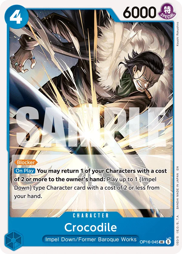 Crocodile #OP16-045 The Time of Battle One Piece card