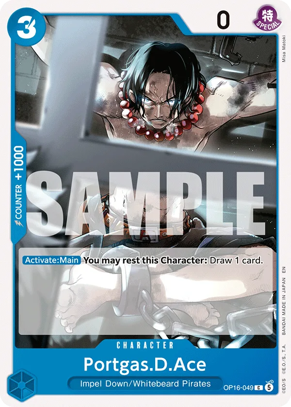 Portgas.D.Ace #OP16-049 The Time of Battle One Piece card