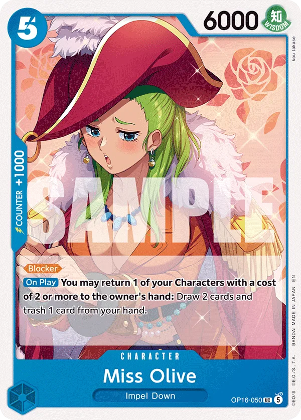 Miss Olive #OP16-050 The Time of Battle One Piece card