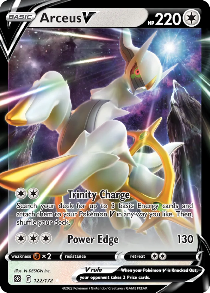 Arceus V #122 Brilliant Stars Pokemon card