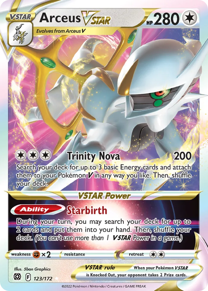 Arceus VSTAR #123 Brilliant Stars Pokemon card