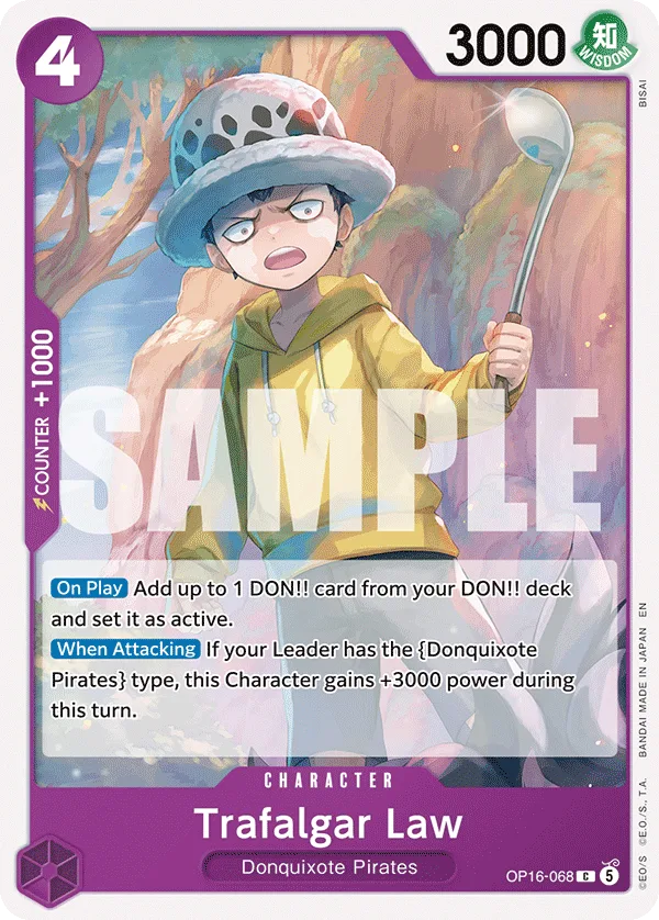 Trafalgar Law #OP16-068 The Time of Battle One Piece card