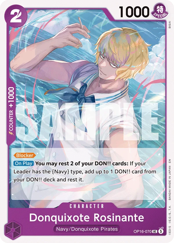 Donquixote Rosinante #OP16-070 The Time of Battle One Piece card
