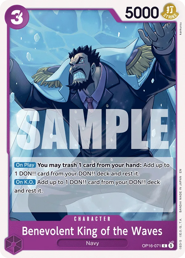 Benevolent King of the Waves #OP16-071 The Time of Battle One Piece card