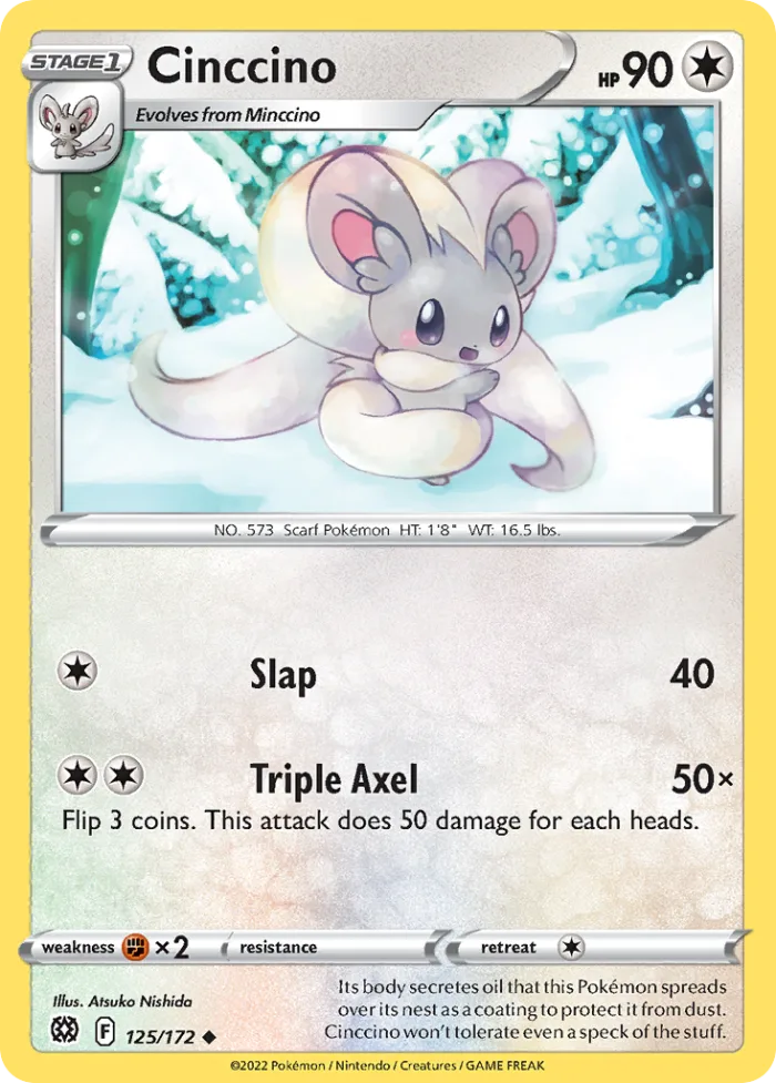 Cinccino #125 Brilliant Stars Pokemon card