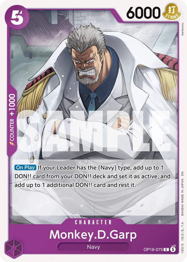 Monkey.D.Garp #OP16-075 The Time of Battle One Piece card