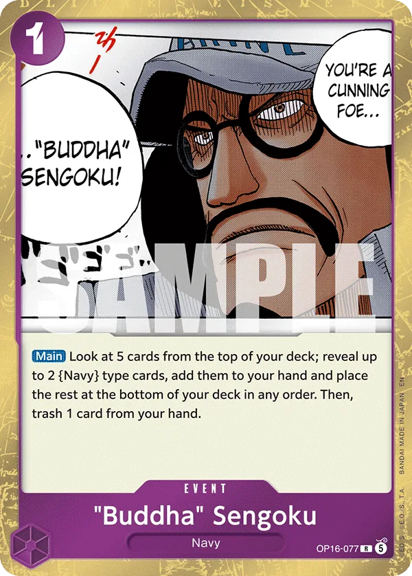 "Buddha" Sengoku #OP16-077 The Time of Battle One Piece card