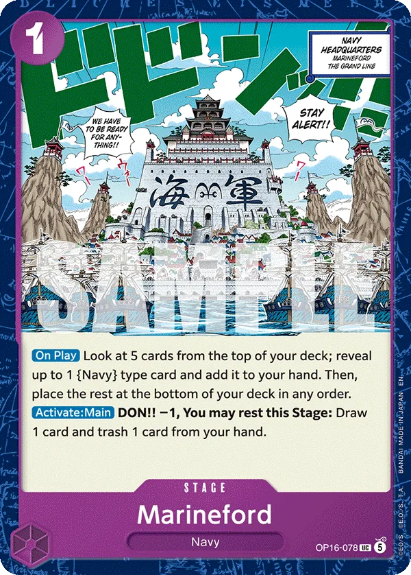 Marineford #OP16-078 The Time of Battle One Piece card