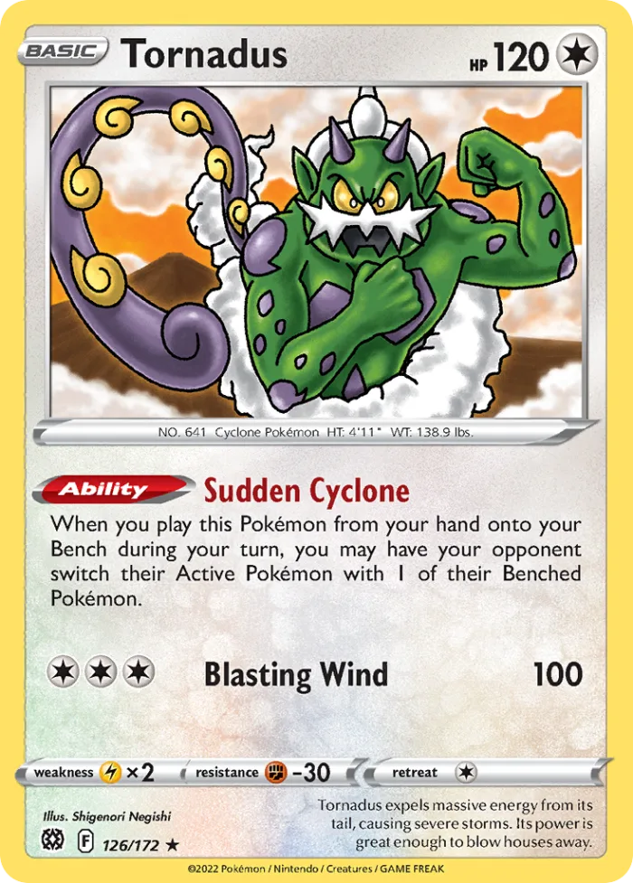 Tornadus #126 Brilliant Stars Pokemon card