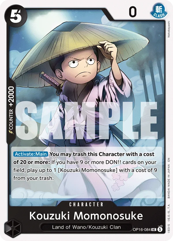 Kouzuki Momonosuke #OP16-084 The Time of Battle One Piece card