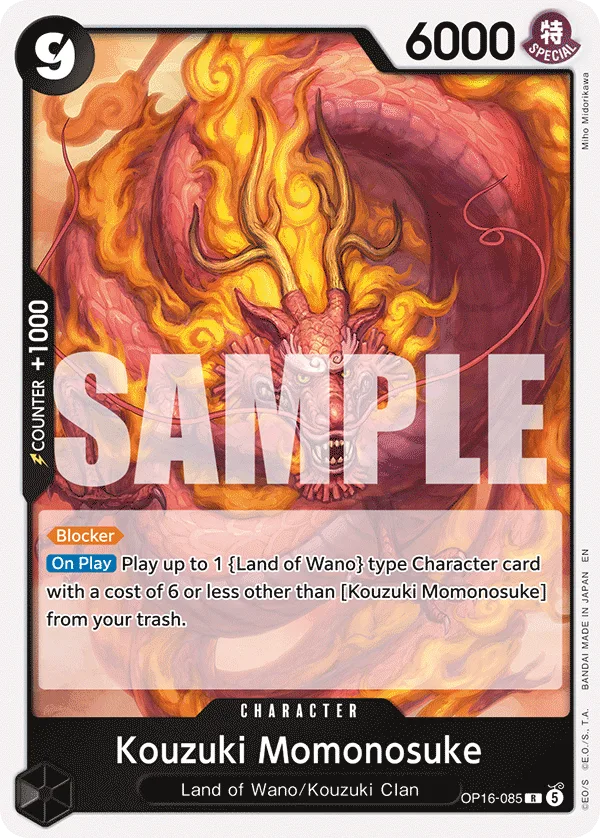Kouzuki Momonosuke #OP16-085 The Time of Battle One Piece card