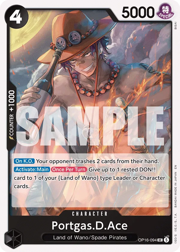 Portgas.D.Ace #OP16-094 The Time of Battle One Piece card