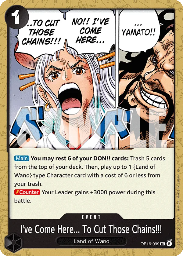 I've Come Here... To Cut Those Chains!!! #OP16-099 The Time of Battle One Piece card
