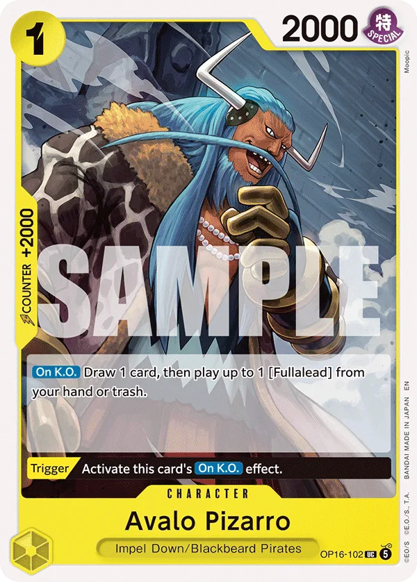 Avalo Pizarro #OP16-102 The Time of Battle One Piece card