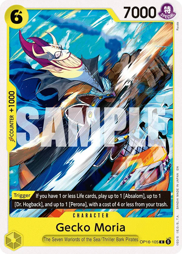 Gecko Moria #OP16-105 The Time of Battle One Piece card