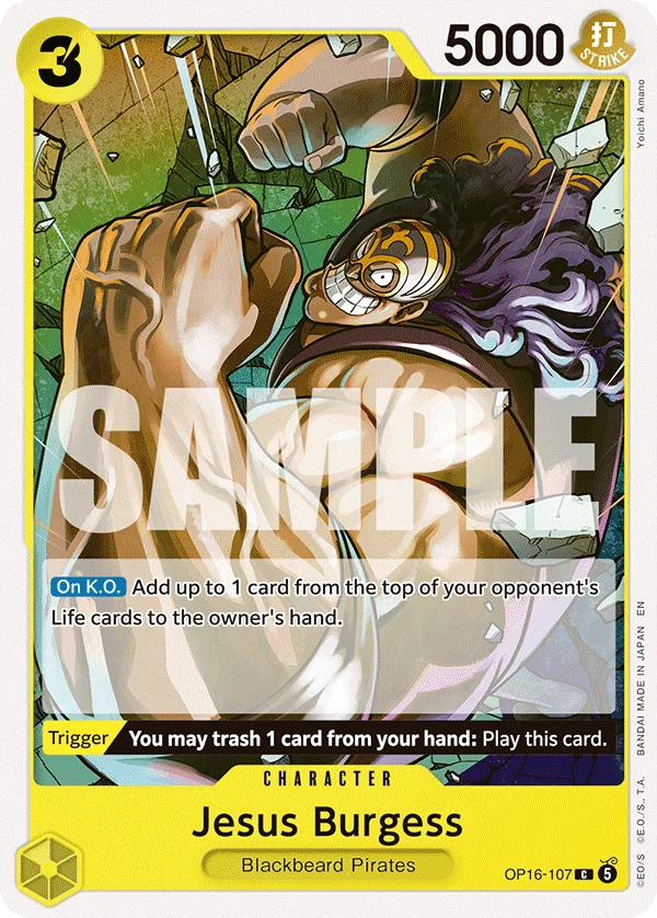 Jesus Burgess #OP16-107 The Time of Battle One Piece card