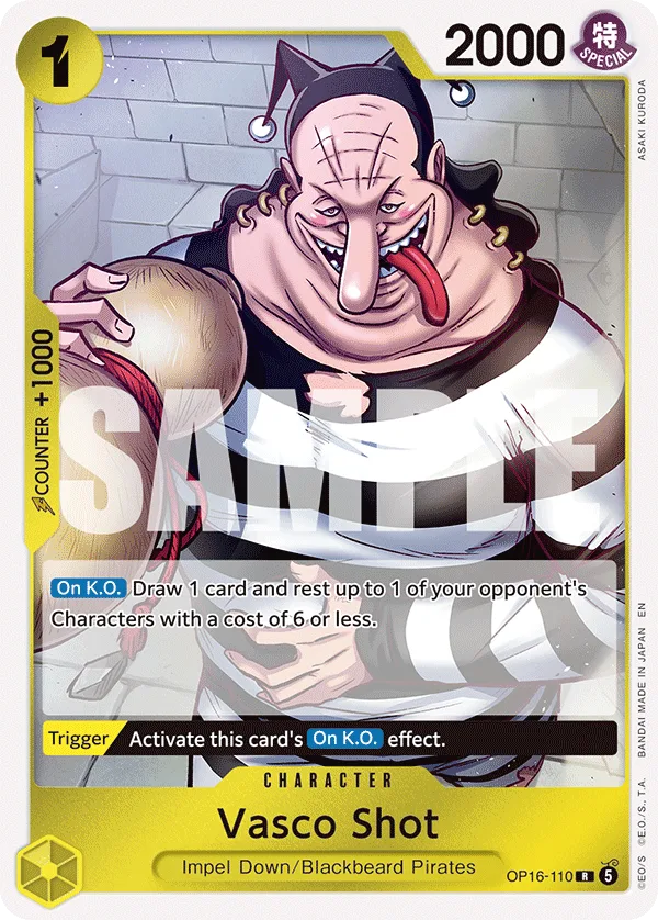 Vasco Shot #OP16-110 The Time of Battle One Piece card
