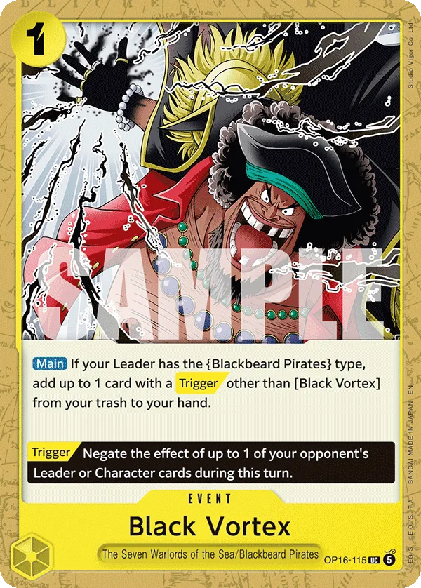 Black Vortex #OP16-115 The Time of Battle One Piece card