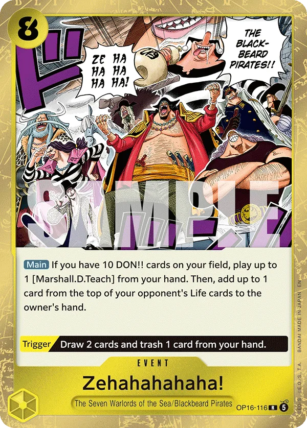 Zehahahahaha! #OP16-116 The Time of Battle One Piece card