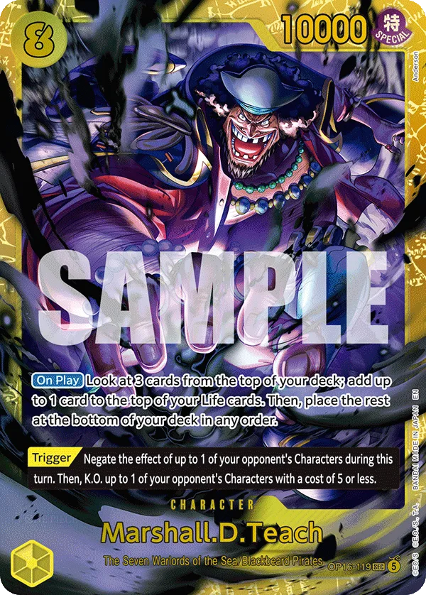 Marshall.D.Teach #OP16-119 The Time of Battle One Piece card