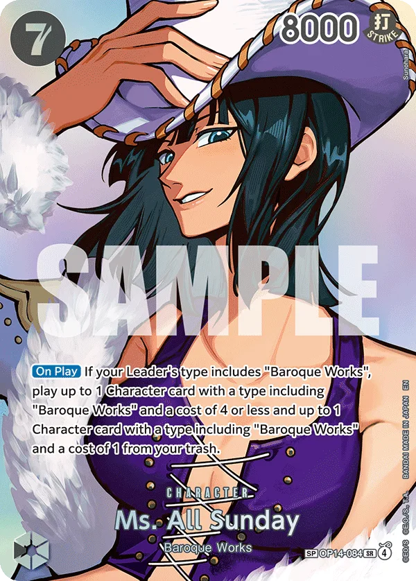Ms. All Sunday #OP14-084 The Time of Battle One Piece card