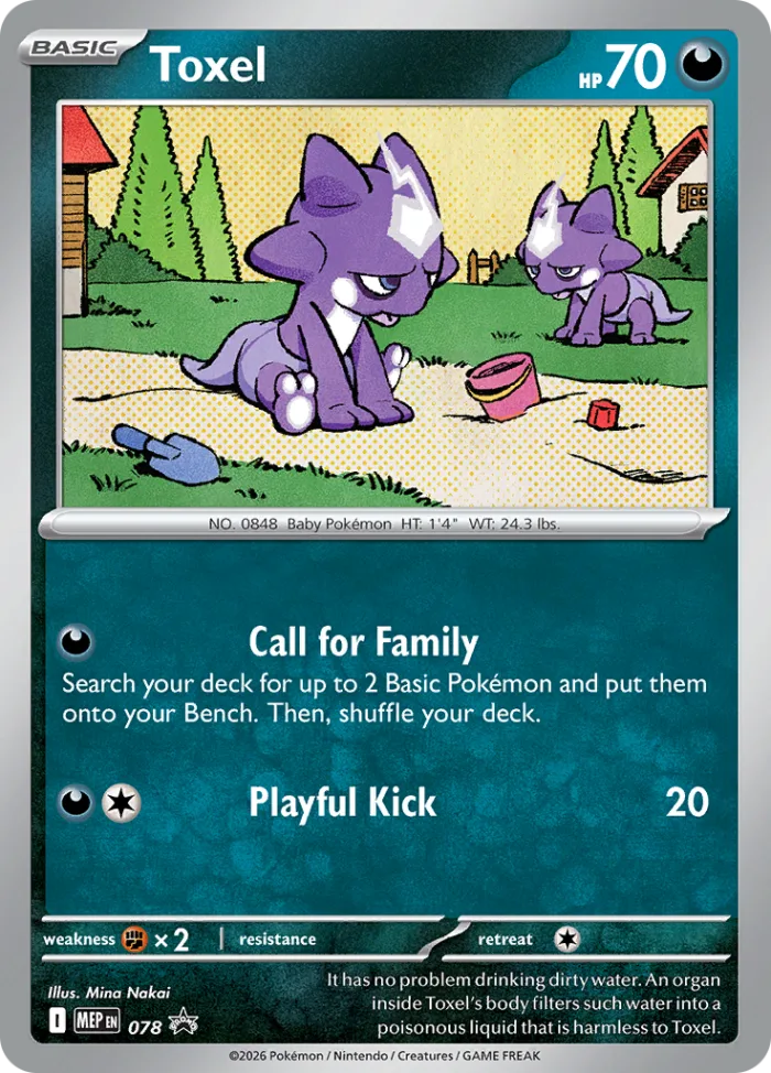 Toxel #MEP 078 MEP Black Star Promos Pokemon card