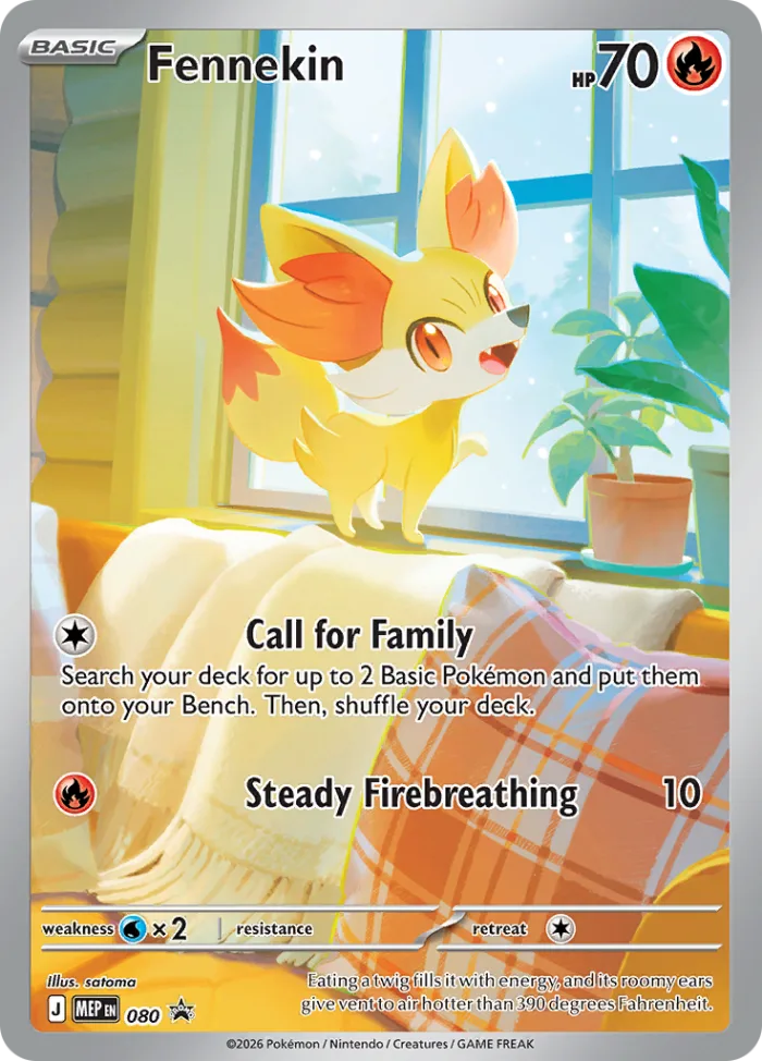Fennekin #MEP 080 MEP Black Star Promos Pokemon card