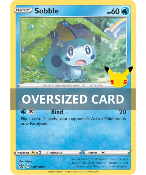 Sobble #SWSH003 Oversized SWSH Black Star Promos Pokemon card