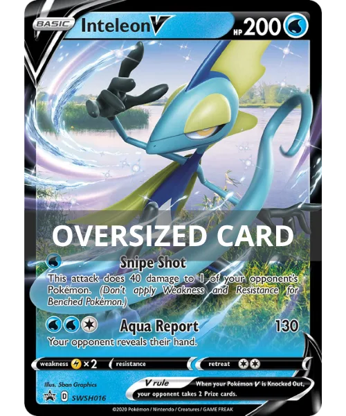 Inteleon V #SWSH016 Oversized SWSH Black Star Promos Pokemon card