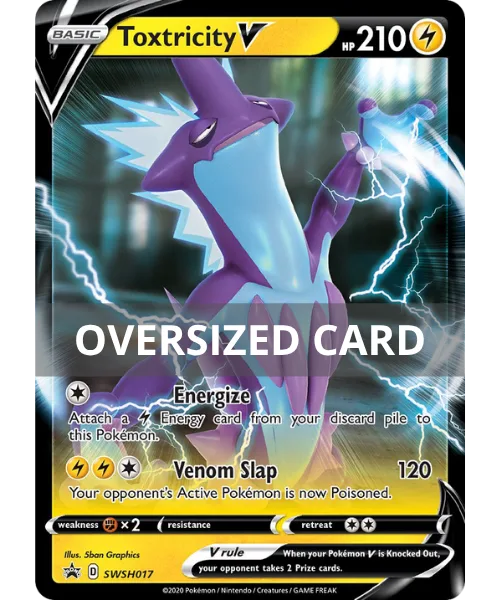 Toxtricity V #SWSH017 Oversized SWSH Black Star Promos Pokemon card