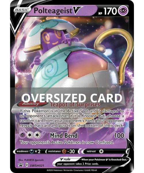 Polteageist V #SWSH021 Oversized SWSH Black Star Promos Pokemon card
