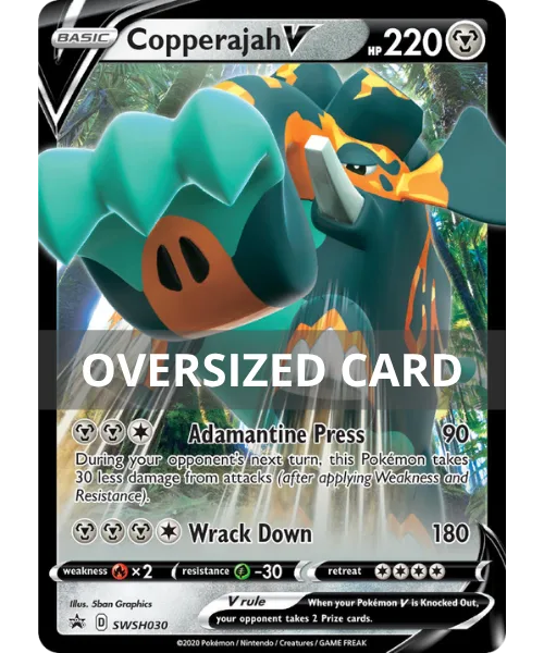 Copperajah V #SWSH030 Oversized SWSH Black Star Promos Pokemon card