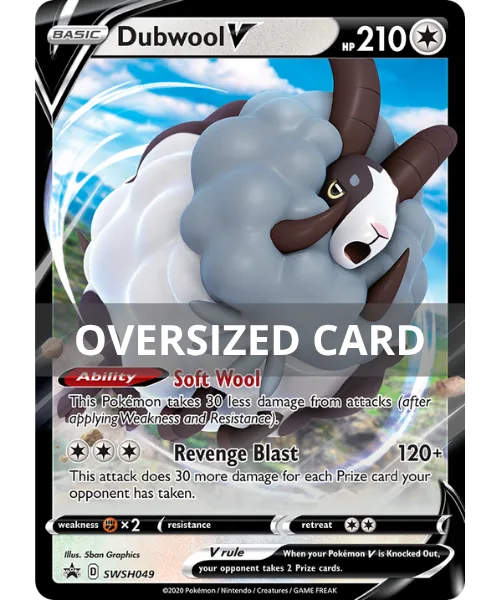 Dubwool V #SWSH049 Oversized SWSH Black Star Promos Pokemon card