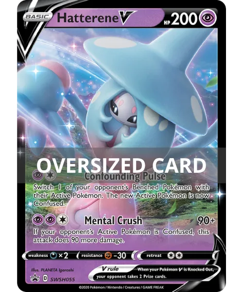 Hatterene V #SWSH055 Oversized SWSH Black Star Promos Pokemon card