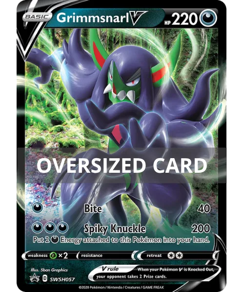 Grimmsnarl V #SWSH057 Oversized SWSH Black Star Promos Pokemon card