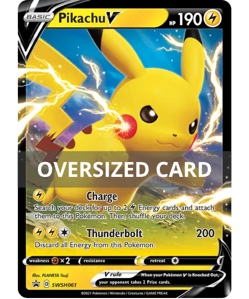 Pikachu V #SWSH061 Oversized SWSH Black Star Promos Pokemon card