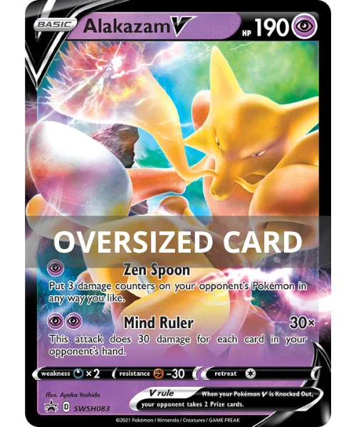 Alakazam V #SWSH083 Oversized SWSH Black Star Promos Pokemon card
