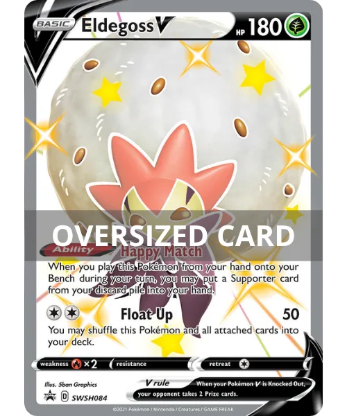 Eldegoss V #SWSH084 Oversized SWSH Black Star Promos Pokemon card