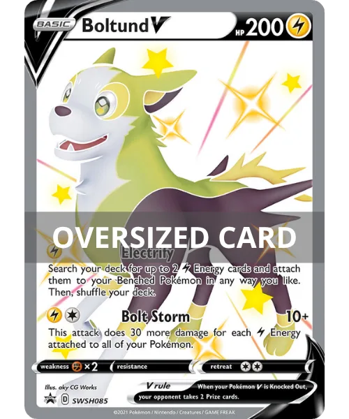 Boltund V #SWSH085 Oversized SWSH Black Star Promos Pokemon card