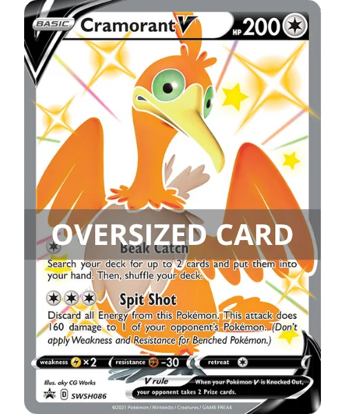Cramorant V #SWSH086 Oversized SWSH Black Star Promos Pokemon card