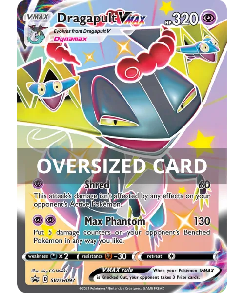 Dragapult VMAX #SWSH097 Oversized SWSH Black Star Promos Pokemon card