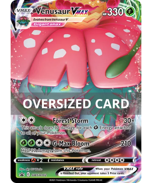 Venusaur VMAX #SWSH102 Oversized SWSH Black Star Promos Pokemon card